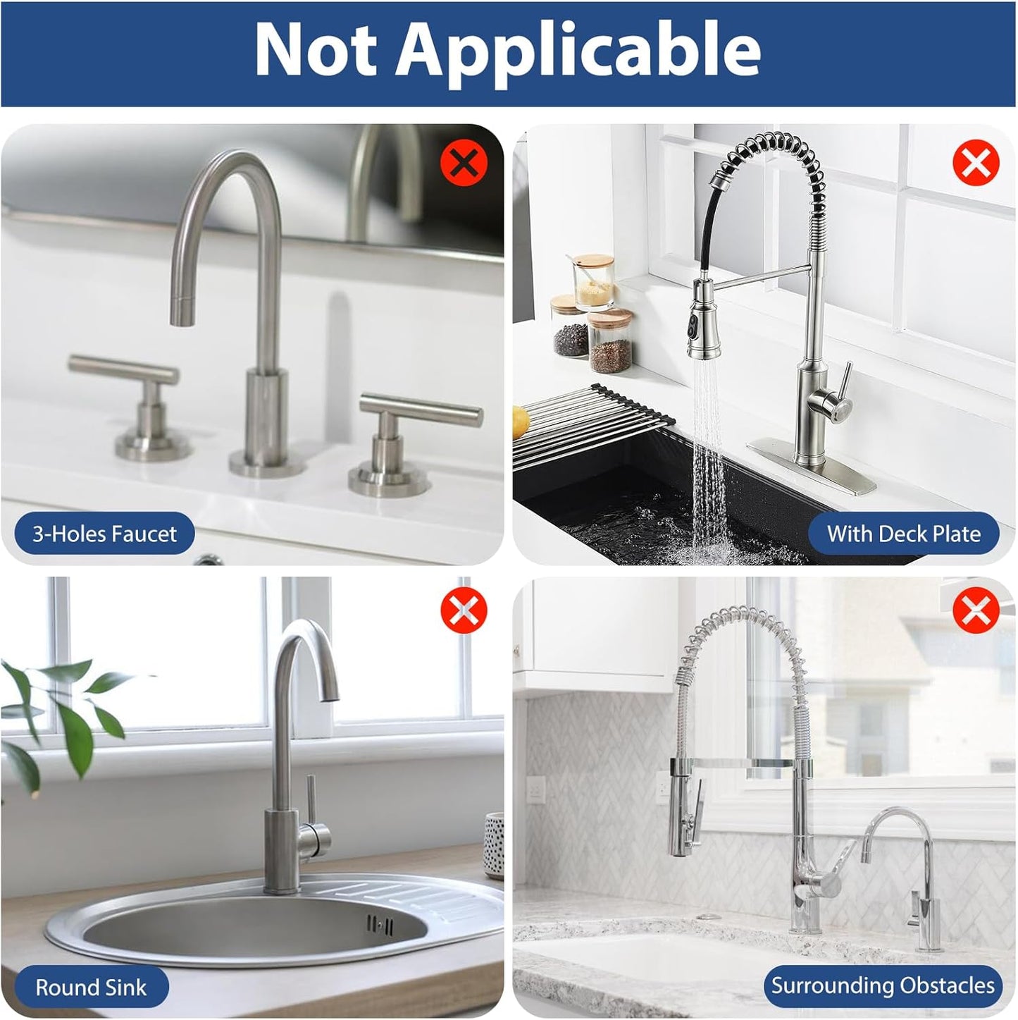 Silicone Sink Splash Guard – Self-Draining Water Catcher Mat