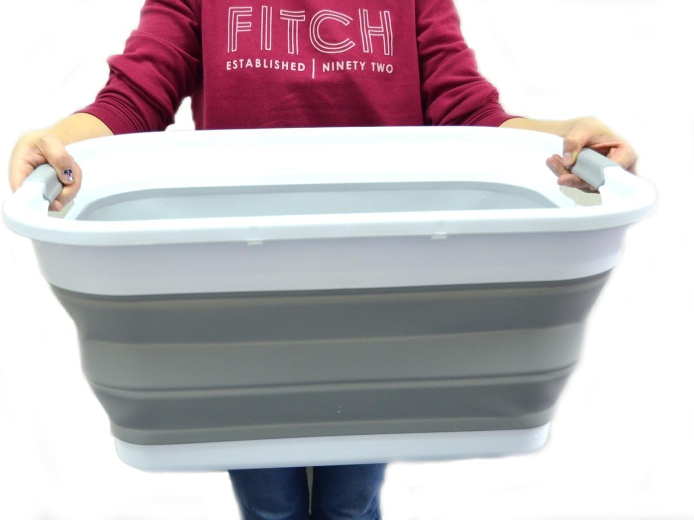 Collapsible Laundry Basket 41L | Foldable Storage Bin 015