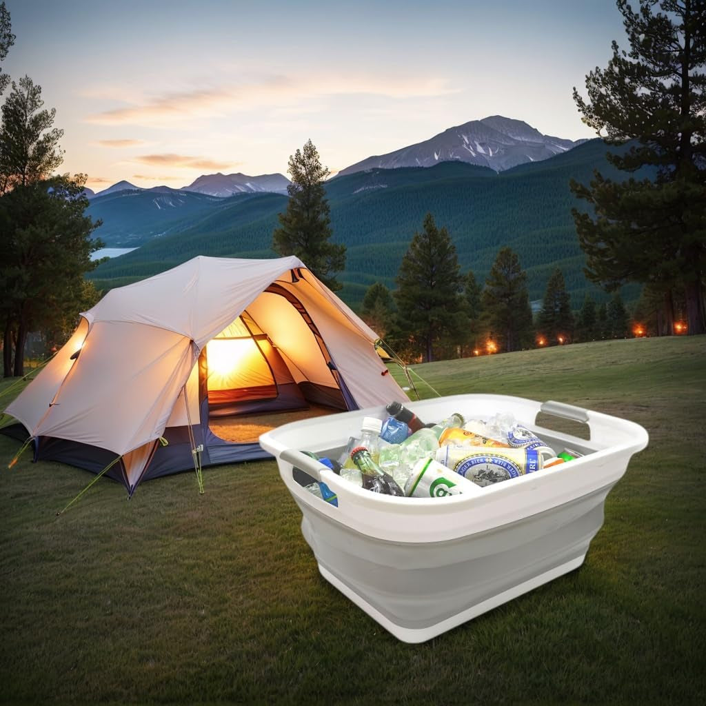 Collapsible Laundry Basket 41L | Foldable Storage Bin 015