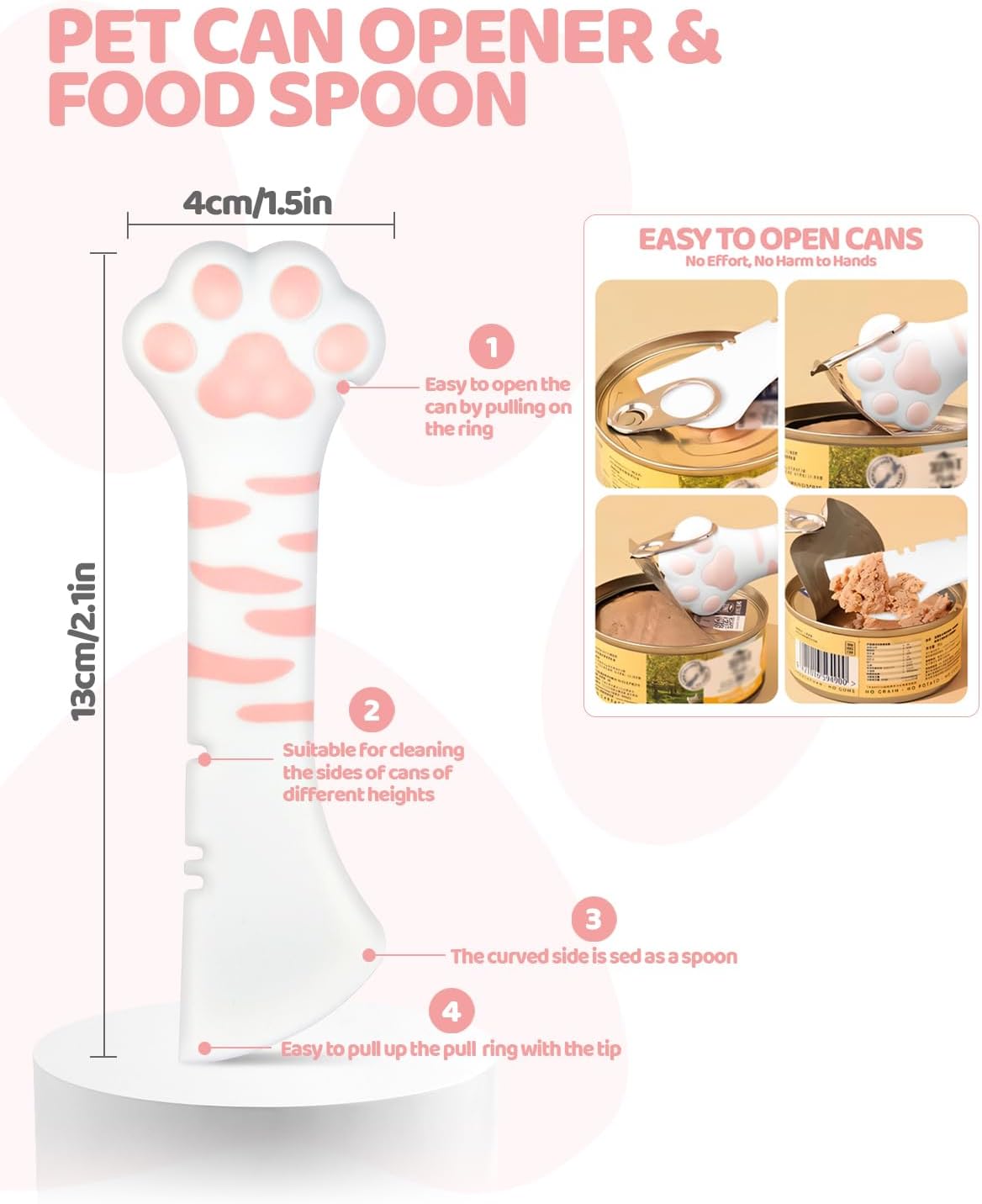 Cat Food Can Lids Set – Silicone Covers & Feeding Spoon