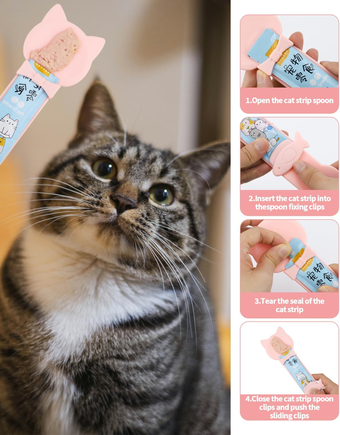Cat Food Can Lids Set – Silicone Covers & Feeding Spoon