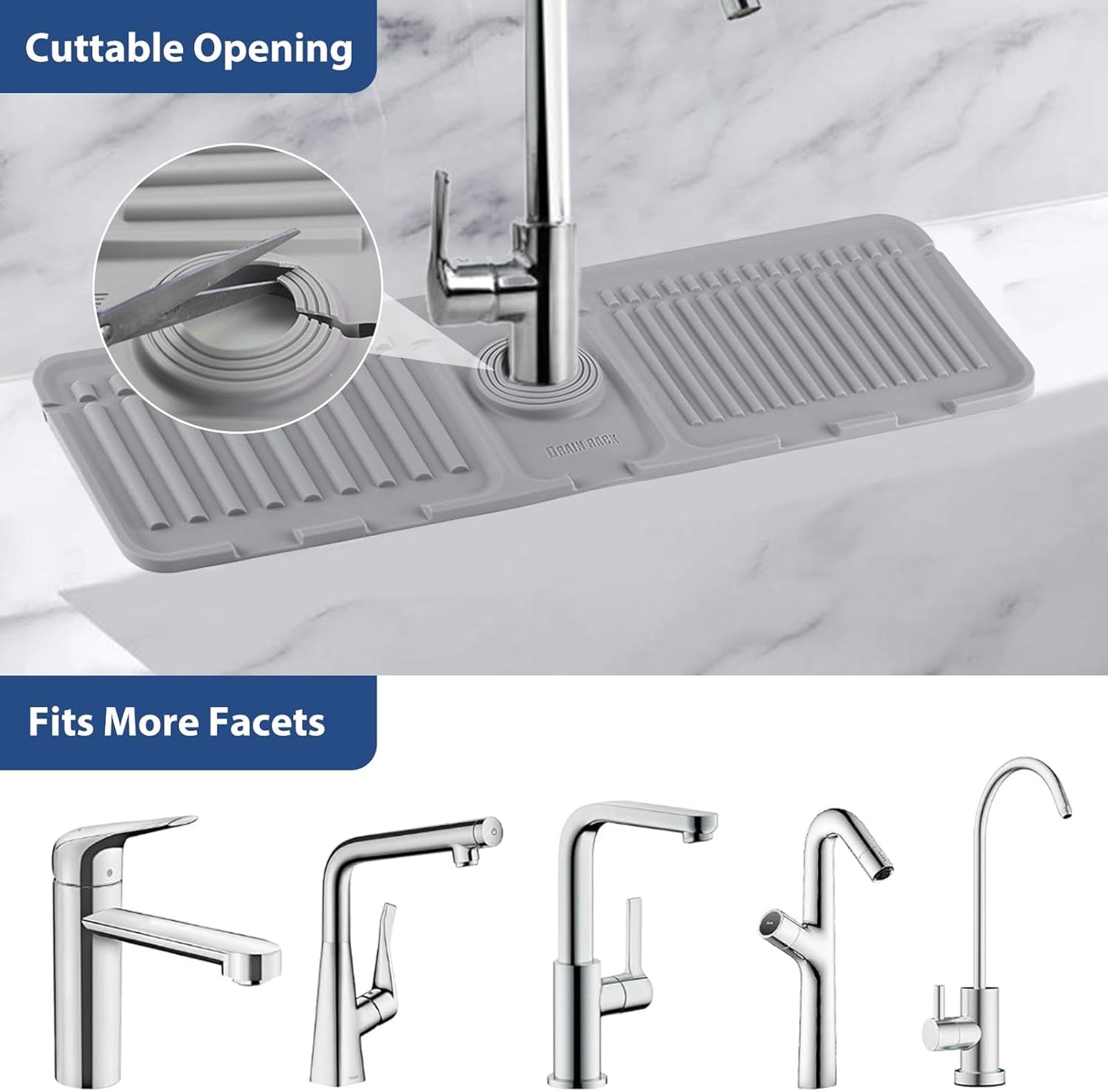 Silicone Sink Splash Guard – Self-Draining Water Catcher Mat