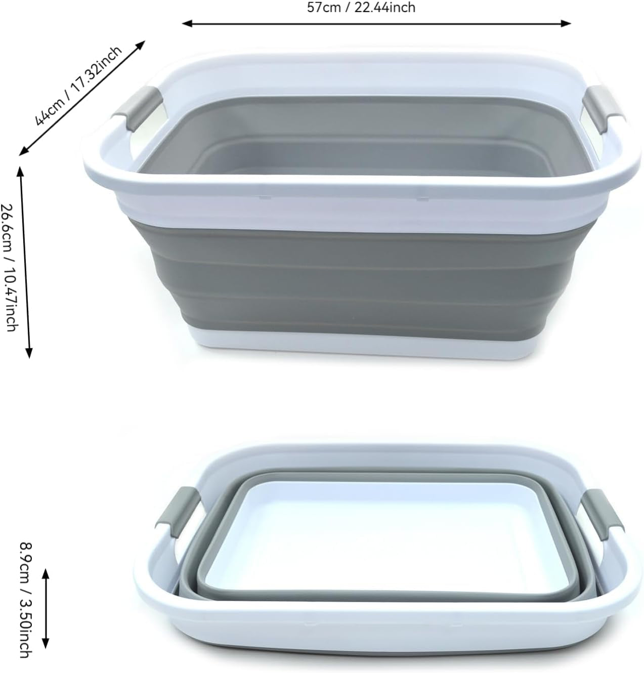 Collapsible Laundry Basket 41L | Foldable Storage Bin 015