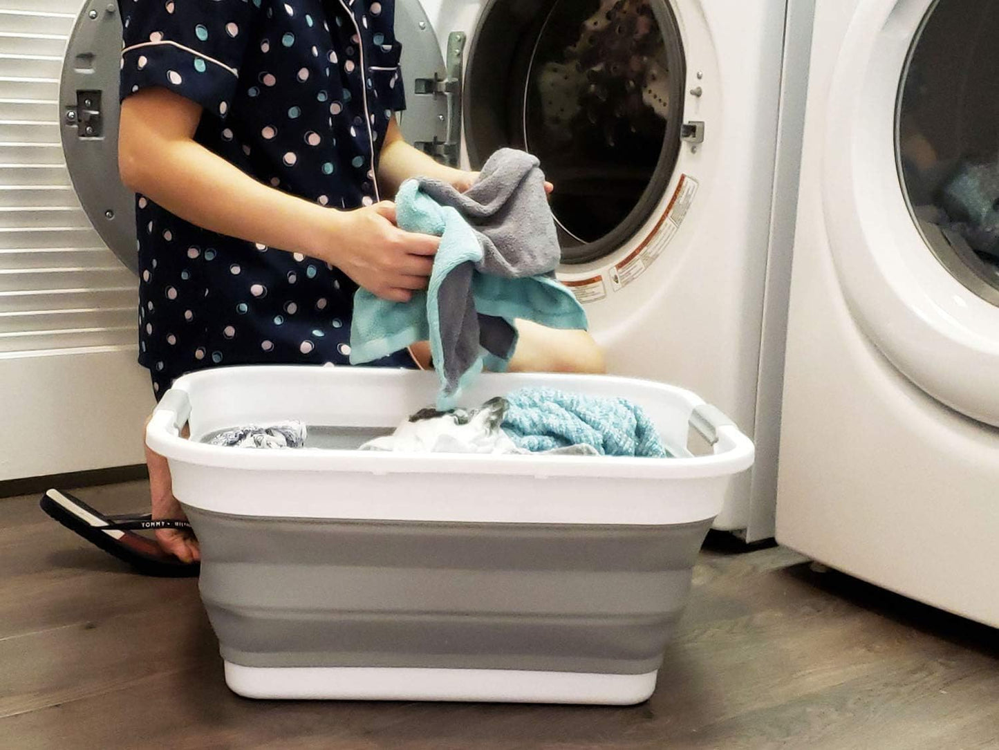 Collapsible Laundry Basket 41L | Foldable Storage Bin 015