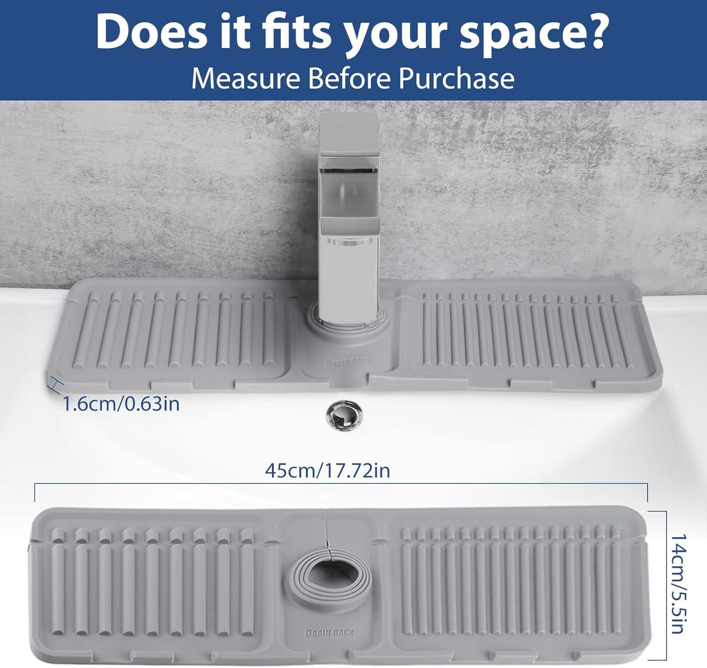 Silicone Sink Splash Guard – Self-Draining Water Catcher Mat