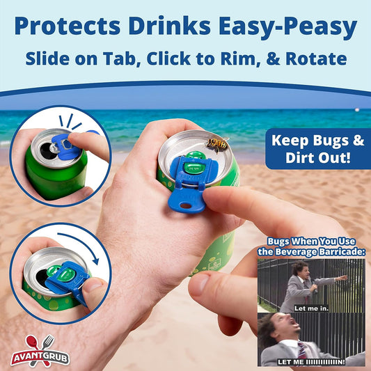 Drink Can Protector Cap – 6 Pack Easy Tab Opener Cover 009