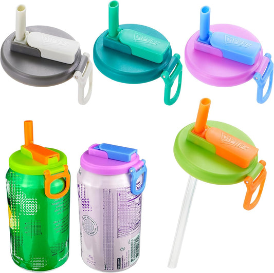 Soda Can Lids with Straw 4-Pack | BPA-Free Silicone Covers 017