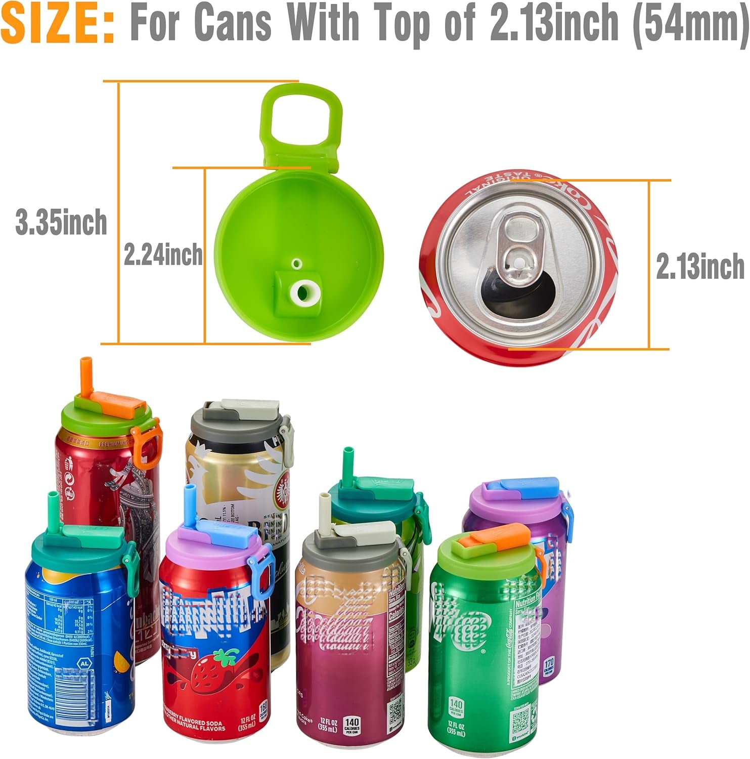 Soda Can Lids with Straw 4-Pack | BPA-Free Silicone Covers 017