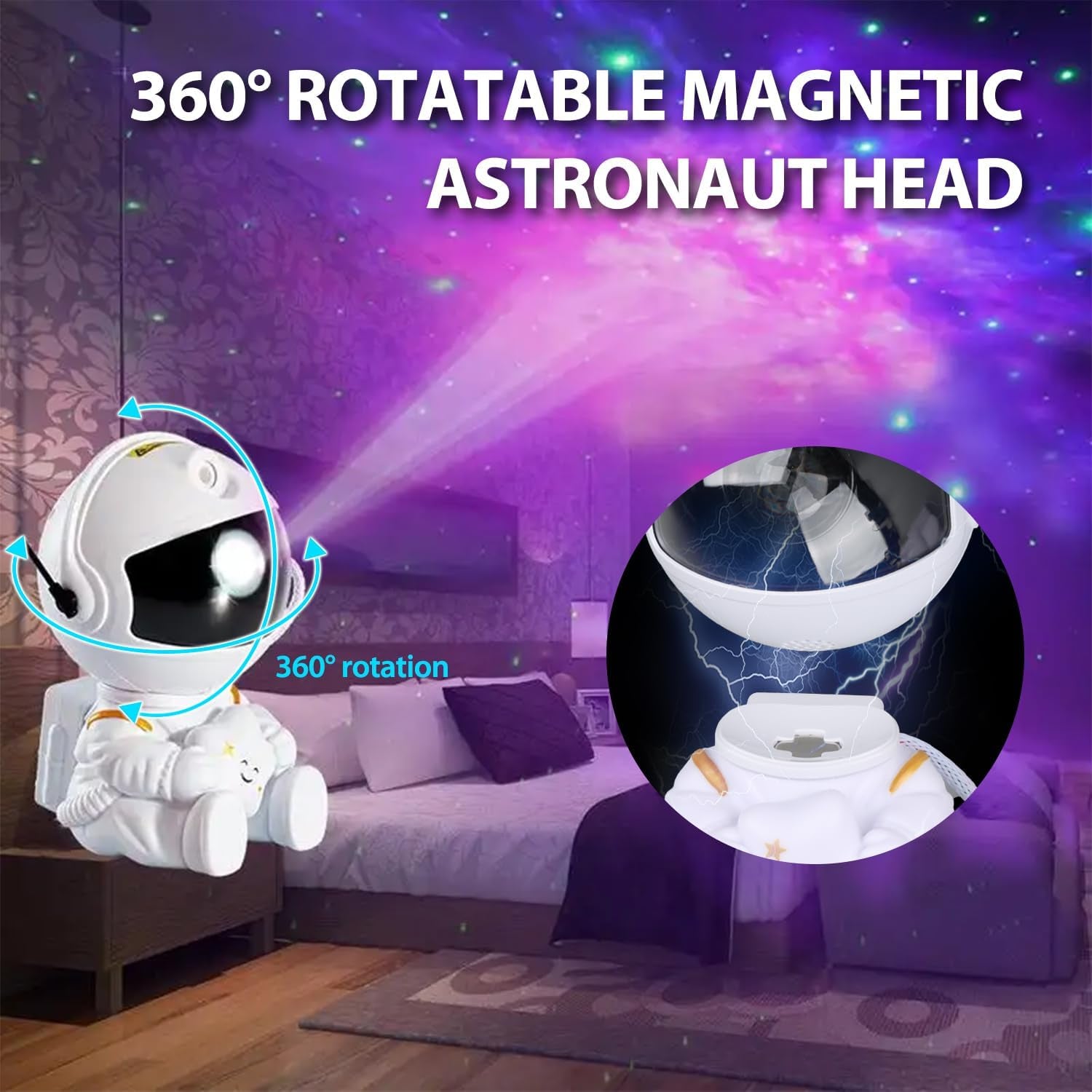 Astronaut Star Projector – Galaxy Light for Kids & Bedroom