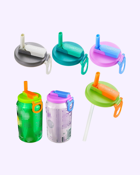 Soda Can Lids with Straw 4-Pack | BPA-Free Silicone Covers 017