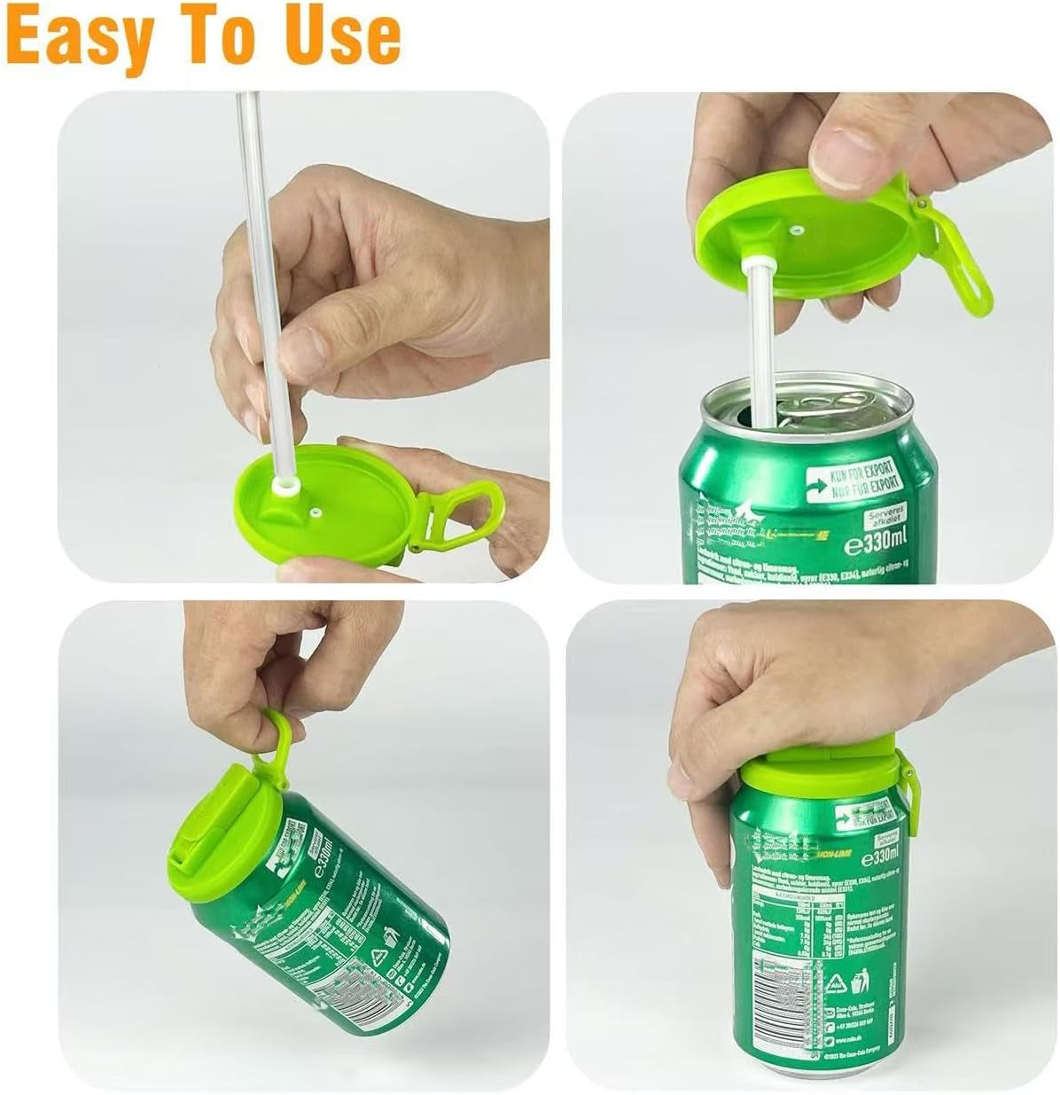 Soda Can Lids with Straw 4-Pack | BPA-Free Silicone Covers 017