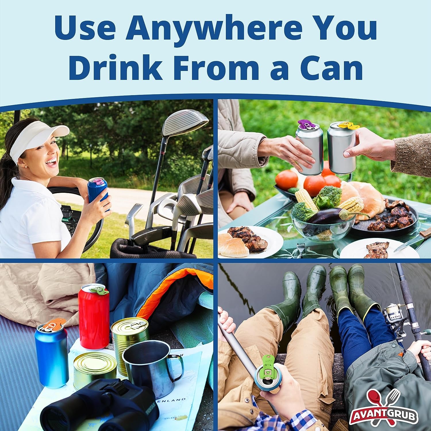 Drink Can Protector Cap – 6 Pack Easy Tab Opener Cover 009
