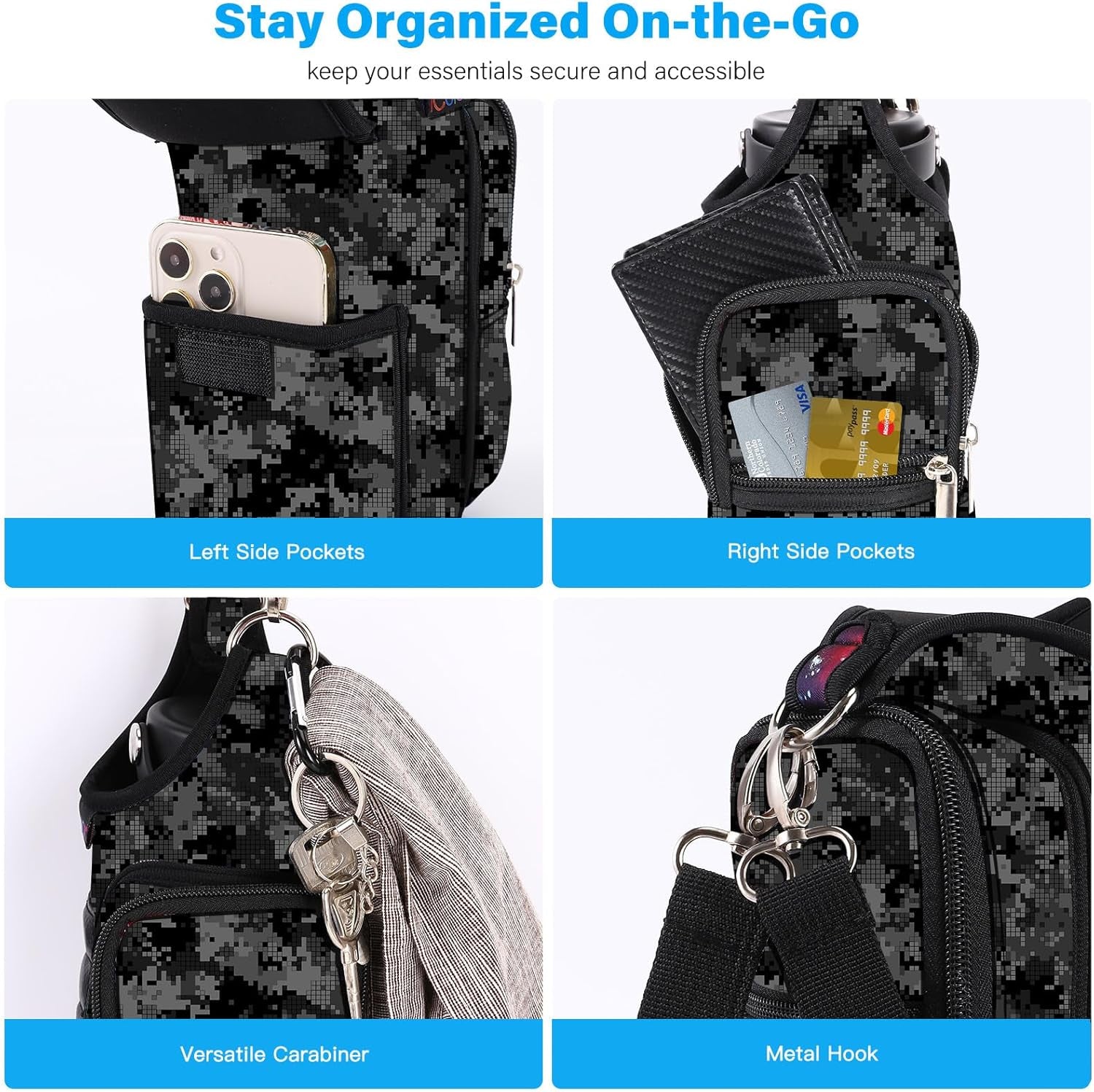 Magnetic Gym Bottle Bag | Water Carrier Holder 016