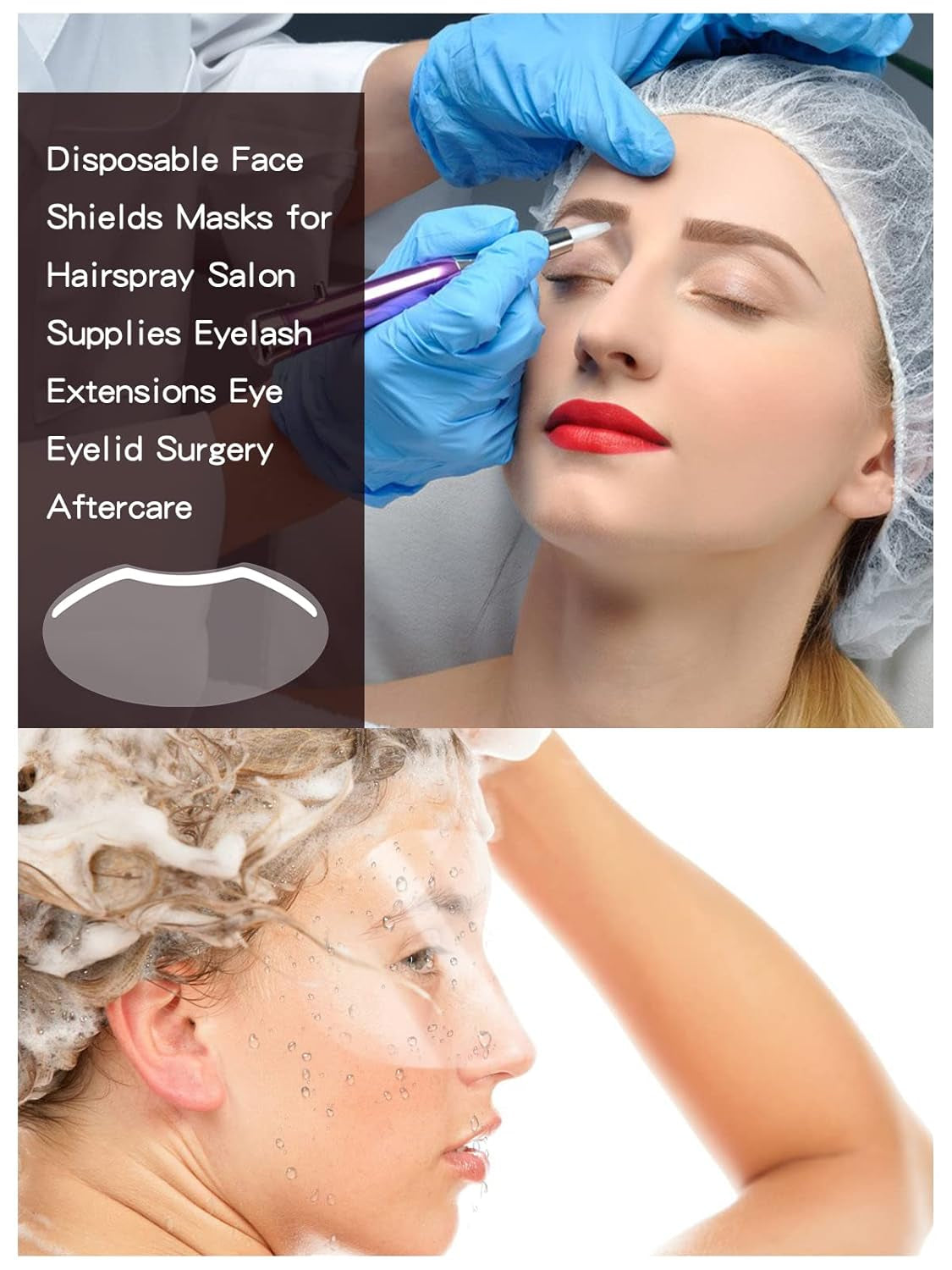 Disposable Face Shields – 200 PCS Microblading & Makeup Visors 010