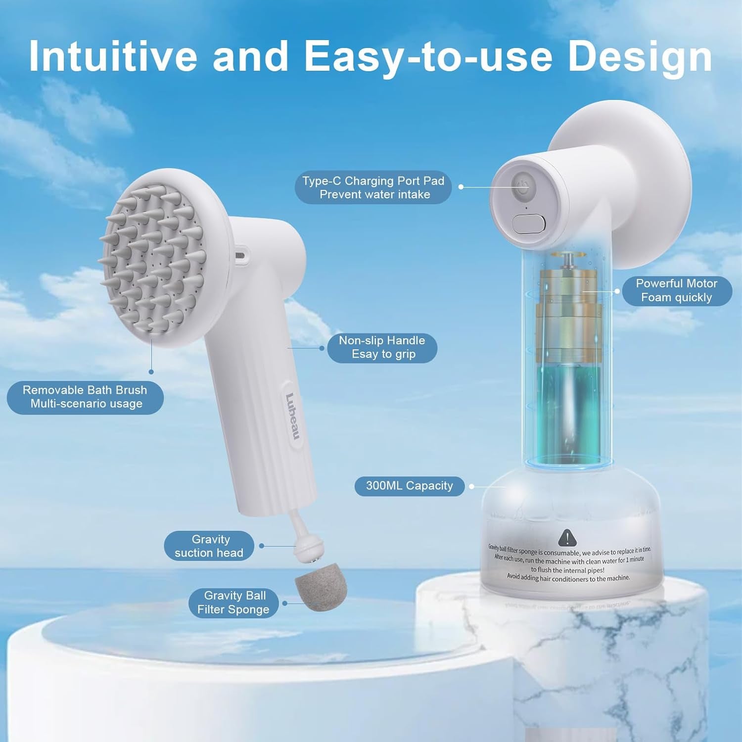 Electric Dog Shampoo Brush – Foaming Bath & Grooming Tool