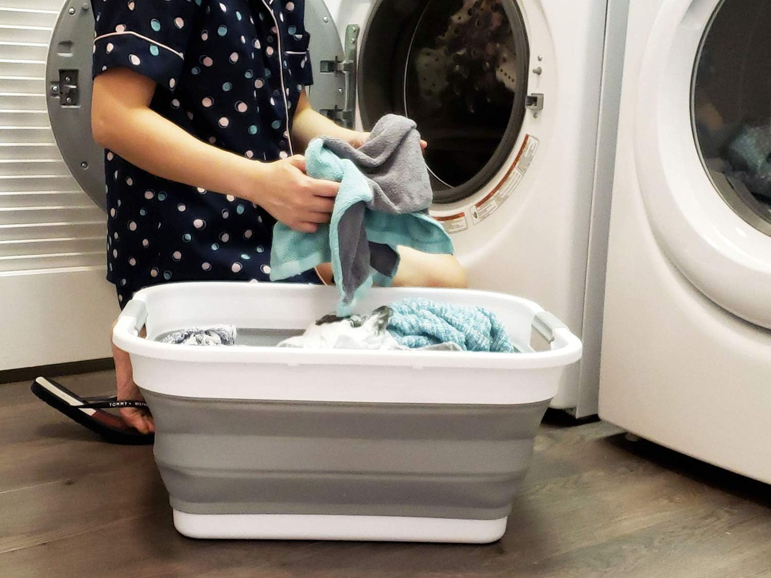 Collapsible Laundry Basket 41L | Foldable Storage Bin 015