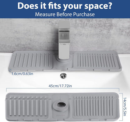 Silicone Sink Splash Guard – Self-Draining Water Catcher Mat