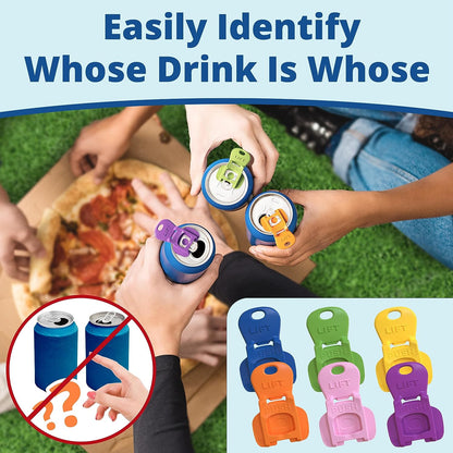Drink Can Protector Cap – 6 Pack Easy Tab Opener Cover 009